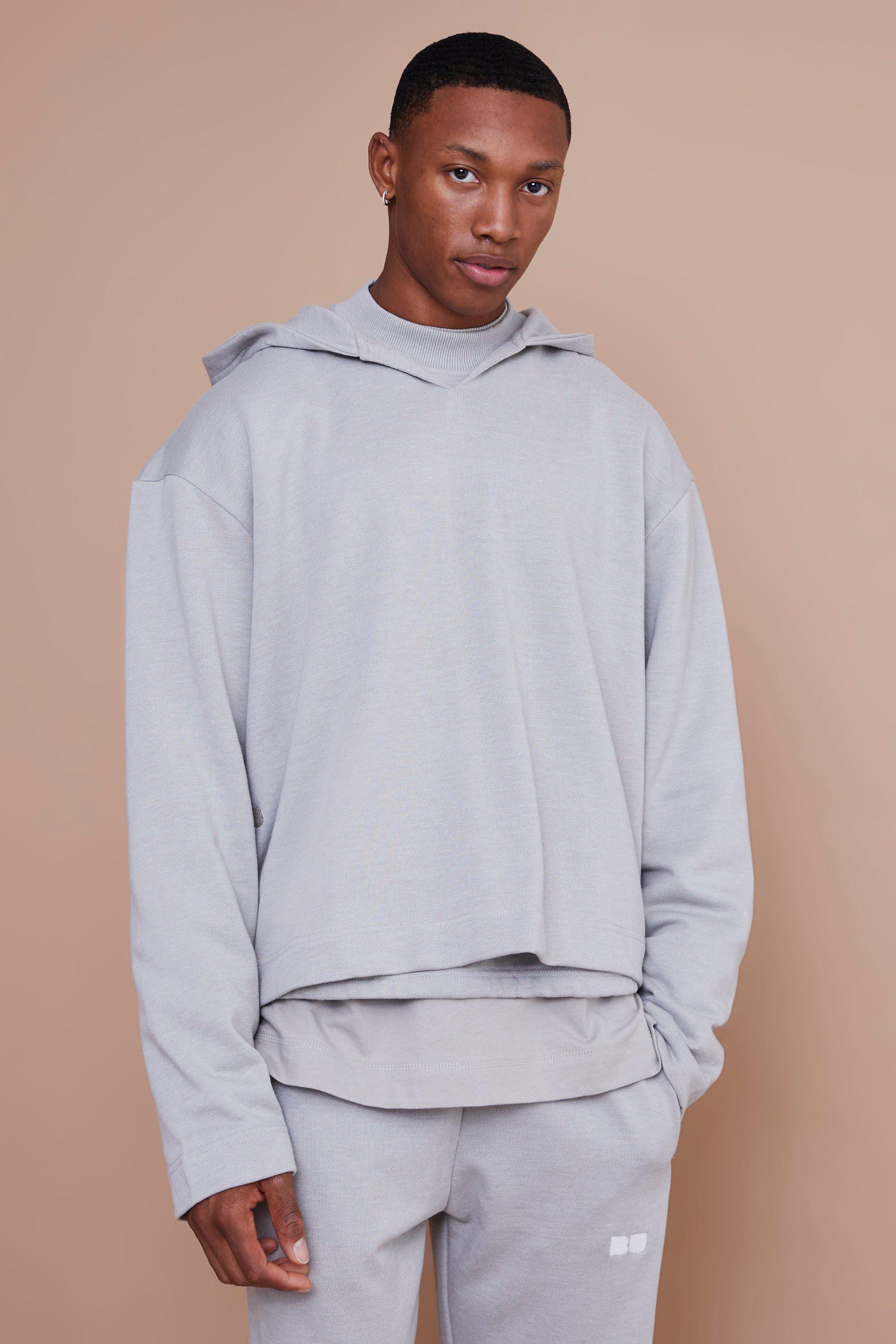 Oversized Boxy V Neck Heavyweight Hoodie